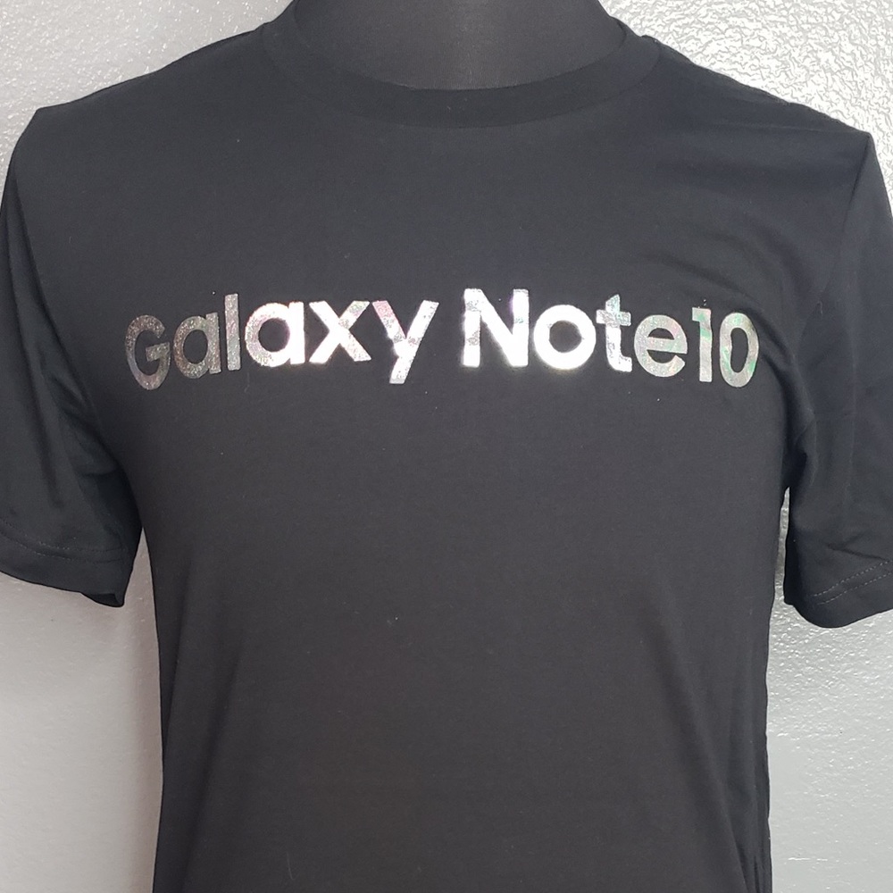 Canvas  Black Medium PreOwned T-Shirt-Galaxy Note 10 Spellout